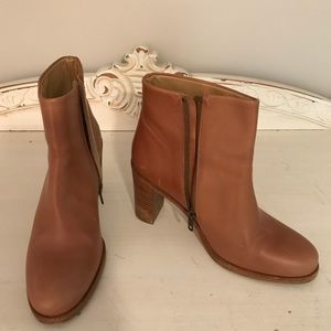 A.P.C. Tan/Brown Chic Heeled Booties Size 7